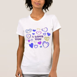Süßes handgezeichnetes Herz T-Shirt