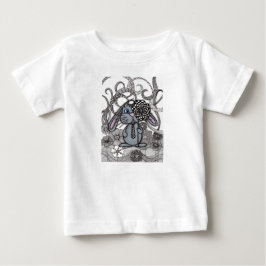 Süßes handgezeichnetes Kaninchen Bunny Rabbit Zen Baby T-shirt