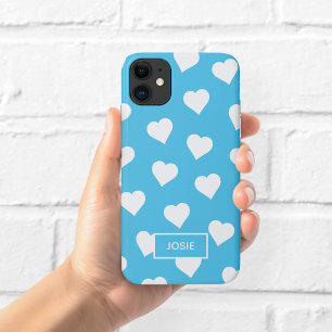 Süßes Handyhülle mit blauen Herzen Case-Mate iPhone Hülle