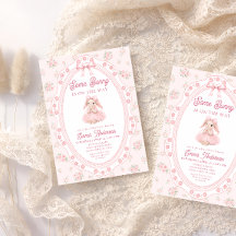 Süßes Häschen-Rosa Mädchen-Baby-Party