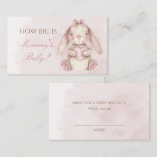 Süßes Häschen Rosa Wie dick ist Mommys Bauch Begleitkarte