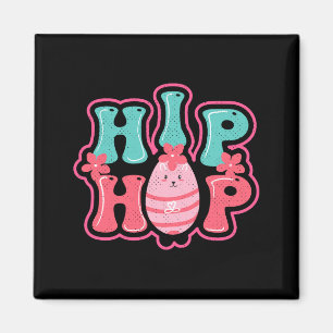 Süßes Hasen-Ostereier-Suche Hip-Hop Frohe Ostern T Magnet