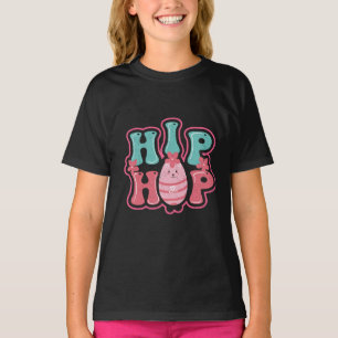 Süßes Hasen-Ostern Hip Hop Frohe Ostern  Schwarz T-Shirt