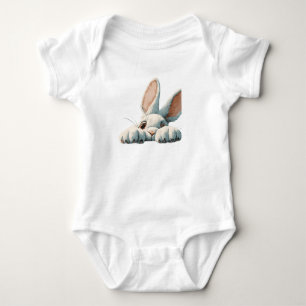 Süßes Hasengesicht Kawaii Kaninchen-Design Baby Strampler