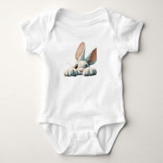 Süßes Hasengesicht | Kawaii Kaninchen-Design Baby Strampler