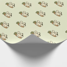 Süßes Hasenmuster-Geschenkpapier