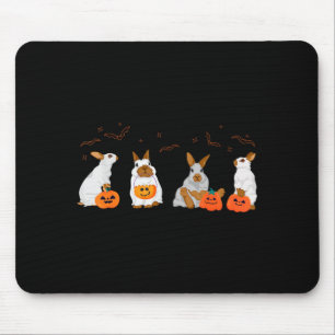 Süßes Herbst-Gespenst-Hasen-Kaninchen-Halloween-Ko Mousepad