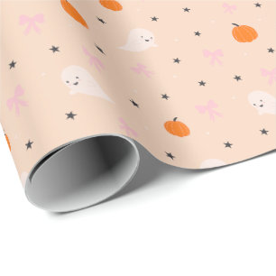 Süßes Herbst-Halloween-Geister-Muster-Geschenkpapi Geschenkpapier