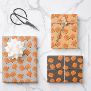 Süßes Herbst-Kürbis-Fallmuster  Geschenkpapier Set