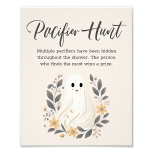 Süßes Herbst-Schnuller-Jagd-Baby-Shower-Schild mit Fotodruck