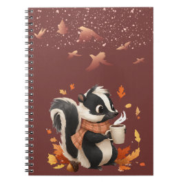 Süßes Herbst-Stinktier-Notizbuch - Cozy Herbst-Jou Notizblock