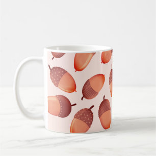 Süßes herbstliches Eichenmuster Kaffeetasse