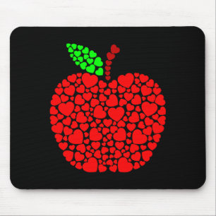 Süßes Herz Apfel Rot Männer Frauen Lustiger Valent Mousepad