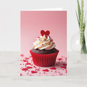 Süßes Herz Cupcake Karte