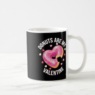 Süßes Herz-Donut mit rosa Zuckerguss Valentinstag Kaffeetasse