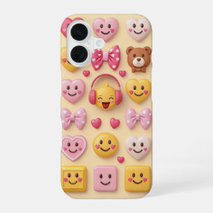 Süßes Herz-Emoji-Handyhülle iPhone 16 Hülle