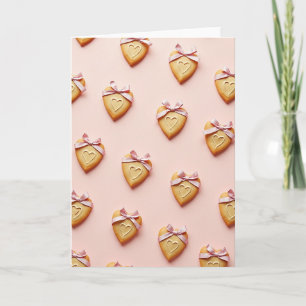 Süßes Herz-Geschenk-Keks-Karte Karte