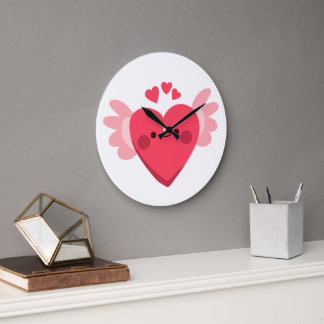 Süßes Herz Große Wanduhr
