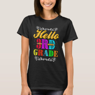 Süßes Herz Hallo 3. Klasse Erster Tag zurück in de T-Shirt