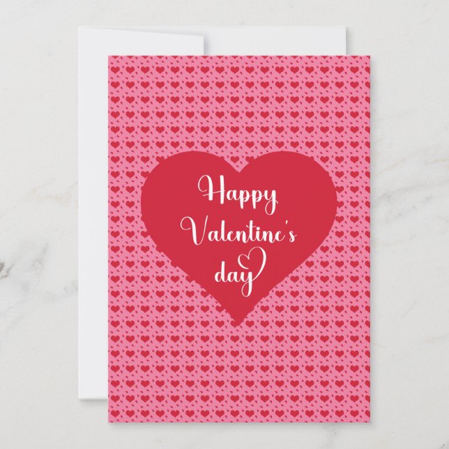 Süßes Herz Happy Valentinstag Karte (Vorderseite)