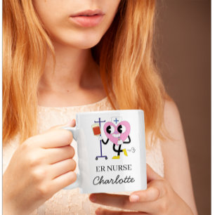 Süßes Herz Krankenschwester Notaufnahme-Geschenk f Kaffeetasse