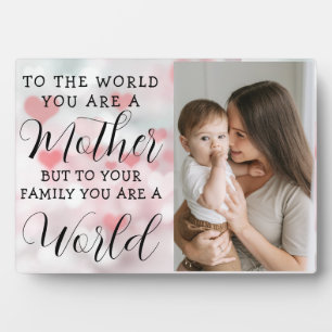 Süßes HERZ LIEBE DICH MUTTER Muttertagsfoto Fotoplatte