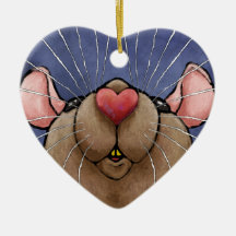 Süßes Herz-Ratten-Ornament
