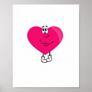 Süßes Herz, rosa Herz Poster