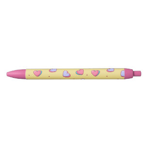 Süßes Herz Rosa und Gelber Stift