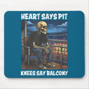 Süßes Herz sagt Pit Knie sagen Mousepad