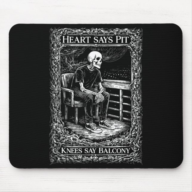 Süßes Herz sagt Pit Knie sagen Mousepad (Vorne)