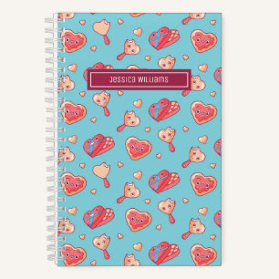 Süßes Herz Schokoladeneis-Muster Süße Liebe Notizbuch