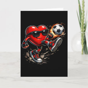 Süßes Herz spielt Fußball Valentinstag Fußball Bo Karte