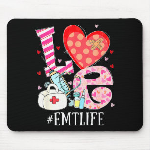 Süßes Herz Stethoskop Emt Leben Krankenpfleger Lie Mousepad