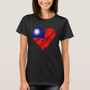 Süßes Herz Taiwanesisch Flagge Ich Liebe Taiwan T T-Shirt