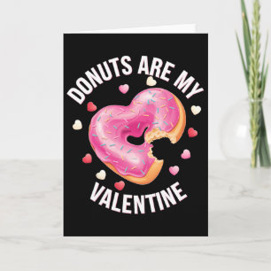 Süßes Herzdonut mit rosa Glasur Valentinstag Karte