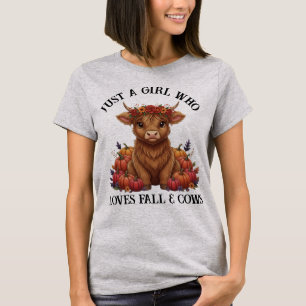Süßes Highland-Kuh- & Kürbis-T-Shirt T-Shirt