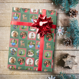 Süßes Hirsch-Foto Weihnachten Geschenkpapier