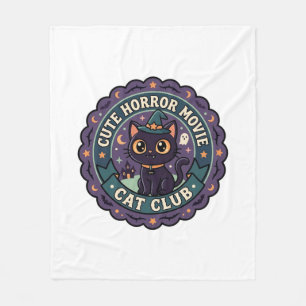 Süßes Horrorfilm-Katze Süße Katze T-Shirt-Design - Fleecedecke