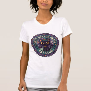 Süßes Horrorfilm-Katzen Süße Katze T-Shirt Design 