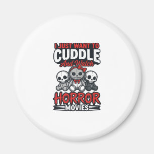 Süßes Horrorfilm-Kuschel-Vintage-Grafik-Shirt-Des Magnet