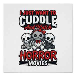 Süßes Horrorfilm-Kuschel-Vintage-Grafik-Shirt-Des Poster
