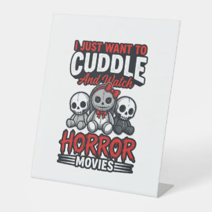 Süßes Horrorfilm-Kuschel-Vintage-Grafik-Shirt-Des Sockelschild