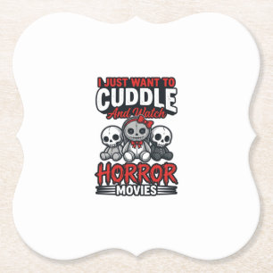 Süßes Horrorfilm-Kuschel-Vintage-Grafik-Shirt-Des Untersetzer