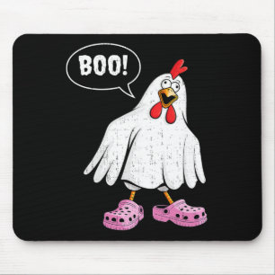Süßes Huhn Boo Mit Rosa Schuhen Lustiges Halloween Mousepad