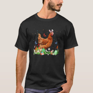 Süßes Huhn Hase Ei Jagd Buntes Ei Glücklich T-Shirt