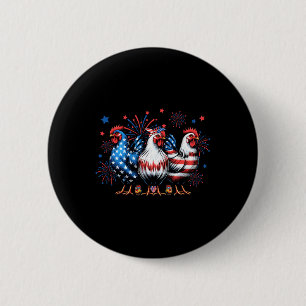 Süßes Huhn USA-Flagge Patriotischer Hühnerliebhabe Button