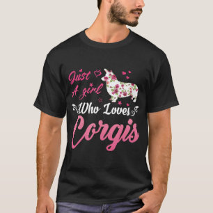 Süßes Hund Corgi Shirt Einfach Ein Mädchen Das Cor