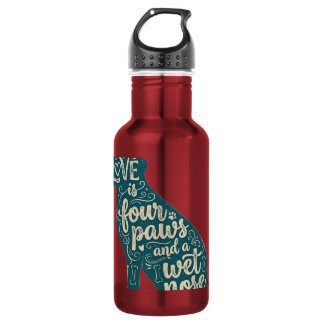 Süßes Hunde-Mama- und Hunde-Papa-Geschenk Edelstahlflasche