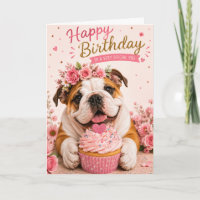 SÜSSES HUNDEBABY ENGLISCHE BULLDOGGE GEBURTSTAG
